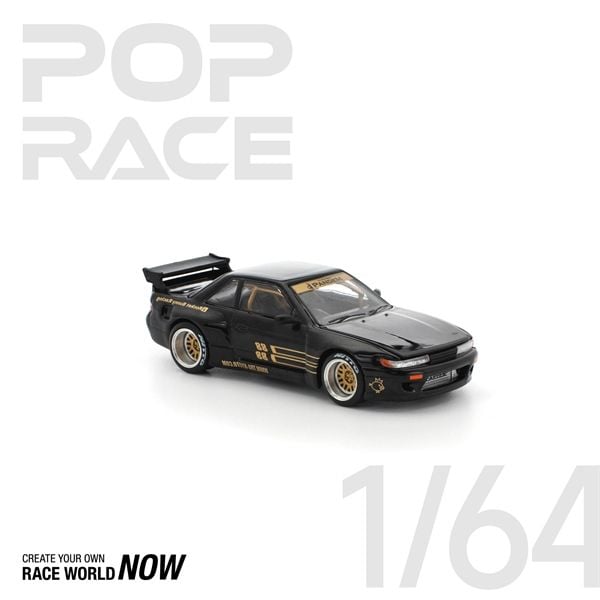  Mô hình xe Nissan Silvia S13 Pandem black tỉ lệ 1:64 Poprace PR640289 