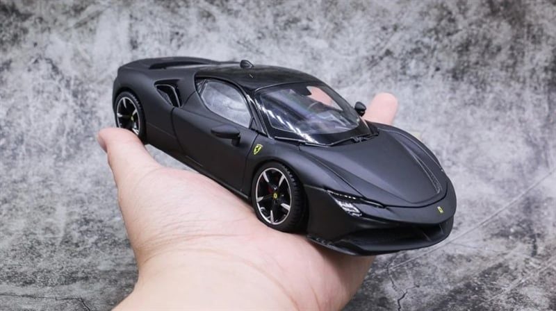  Mô hình xe Ferrari Sf90 Stradale đánh lái được full open 1:24 Bburago 7528 