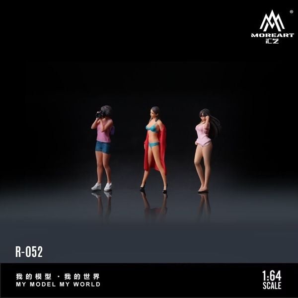 Mô hình nhân vật set figure 3 người Photography Model Doll tỉ lệ 1:64 More Art MO223052 
