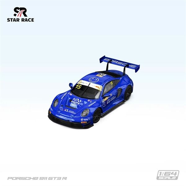  Mô hình xe Porsche 911 GT3 Blue No. 15 Racing Car tỉ lệ 1:64 STAR RACE SR64026 
