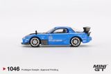  Mô hình xe Mazda RX-7 RE-Amemiya 20B NA 3ROTOR-7 “Ama-san Go” card tỉ lệ 1:64 MiniGT MGT01046-BL 