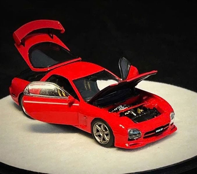  Mô hình xe Mazda RX7 red color full open tỉ lệ 1:64 PGM PGM-640804 