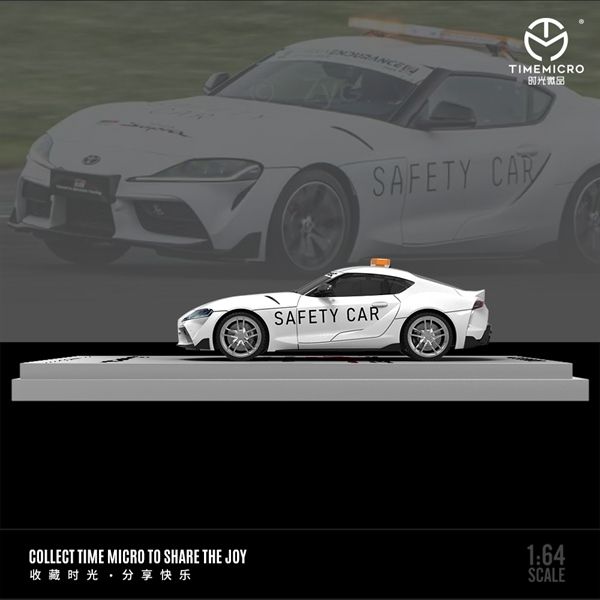  Mô hình xe Toyota Supra A90-Safety Car White tỉ lệ 1:64 Time Micro TM647412 