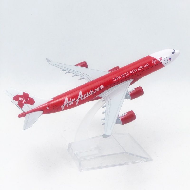 Mô hình máy bay Air Asia Capa best new airline Airbus A340-A330 16cm MB16144