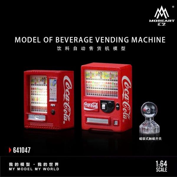  Mô hình trưng bày máy bán nước tự động Coca Cola Set có đèn tỉ lệ 1:64 MoreArt MO641047 