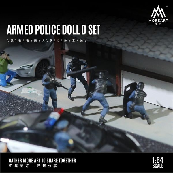  Mô hình set 4 nhân vật SWAT tỉ lệ 1:64 MoreArt MO223023 