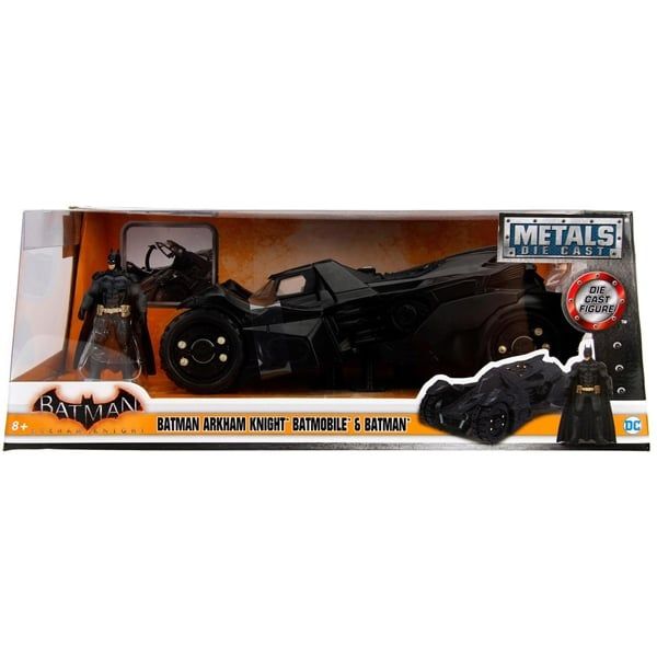  Mô hình xe Batman 2015 Arkham Knight Batmobile W/Batman Figure DC Comics tỉ lệ 1:24 Jada Toys 98037 