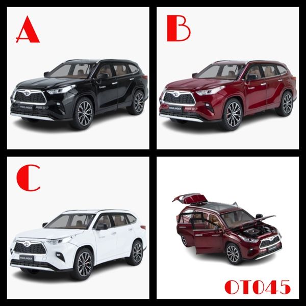  Mô hình xe Toyota Highlander đánh lái được full open tỉ lệ 1:24 Jinlifang OT045 