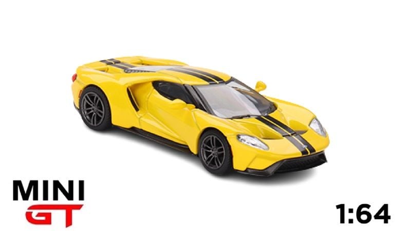  Mô hình xe ô tô Ford GT Triple Yellow tỉ lệ 1:64 MiniGT MGT00613-CH 