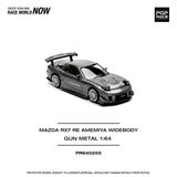  Mô hình xe Mazda RX-7 Re-Amemiya - Gun metal tỉ lệ 1:64 Poprace PR640255 