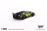  Mô hình xe Lamborghini LB-Silhouette WORKS Aventador GT EVO Lime tỉ lệ 1:64 MiniGT MGT00605-CH 