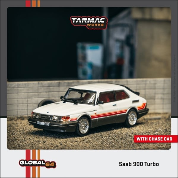  Mô hình xe Saab 900 Turbo, White tỉ lệ 1:64 Tarmac Works T64G-056-WH 