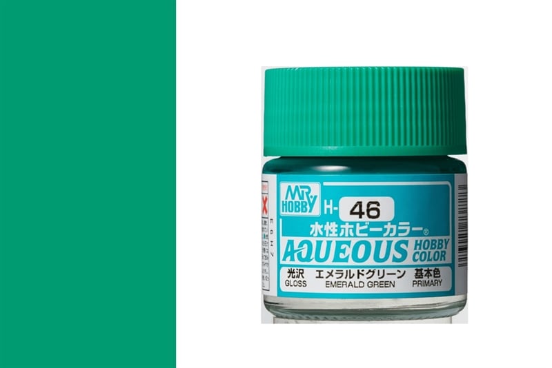  Acrylic H46 Emerald Green sơn mô hình màu xanh lục đậm 10ml Mr.Hobby H46 