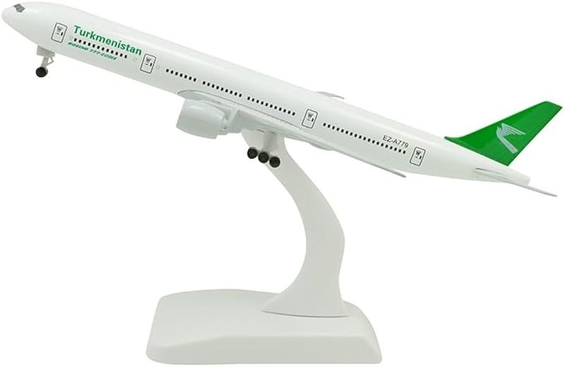  Mô hình máy bay Turkmenistan Airlines Boeing 777-300ER có bánh xe 20cm MB20137 