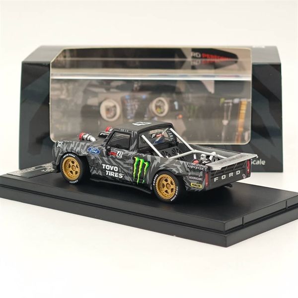  Mô hình xe Ford F-150 Hoonitruck Tianmen - Black Pick Up 1977 Monster energy tỉ lệ 1:64 Street warrior OT64226 
