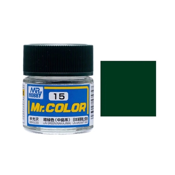  Lacquer C15 IJN Green (Nakajima) sơn mô hình màu xanh lá (Nakajima) 10ml Mr.Hobby C15 