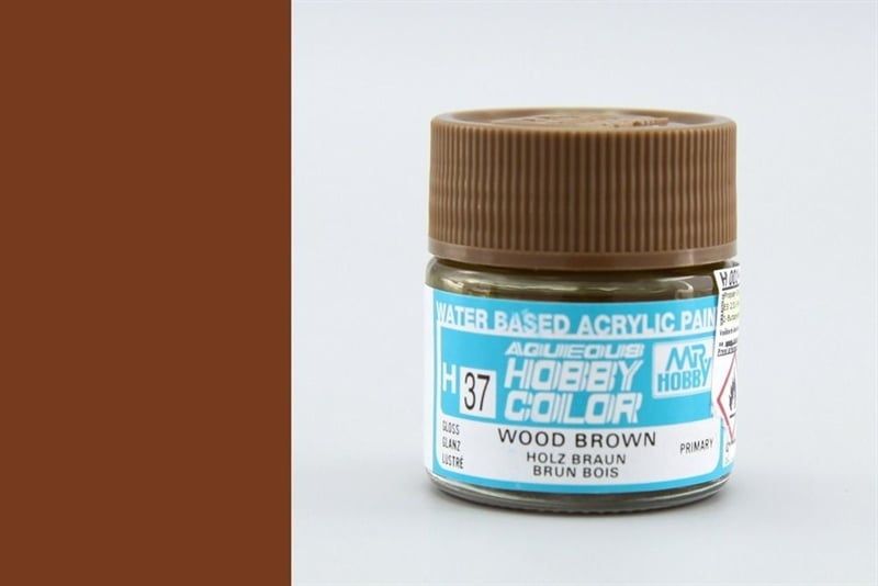  Acrylic H37 Wood Brown sơn mô hình màu nâu gỗ 10ml Mr.Hobby H37 