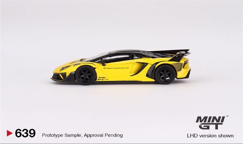  Mô hình xe Lamborghini LB-Silhouette WORKS Aventador GT EVO Yellow bản card tỉ lệ 1:64 MiniGT MGT00639-MJ 