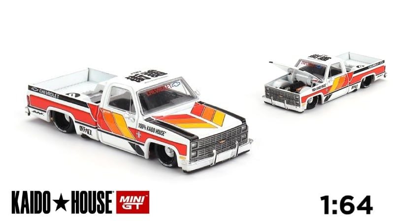  Mô hình xe Chevrolet Silverado KAIDO WORKS V1 tỉ lệ 1:64 Kaido House MiniGT 