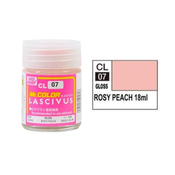  Lacquer CL07 Rosy Peach Lascivus sơn mô hình màu hồng đào Lascivus 18ml Mr.Hobby CL07 