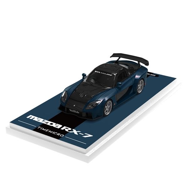  Mô hình xe Mazda RX-7 Veilside Black Blue tỉ lệ 1:64 Time Micro TM645812 