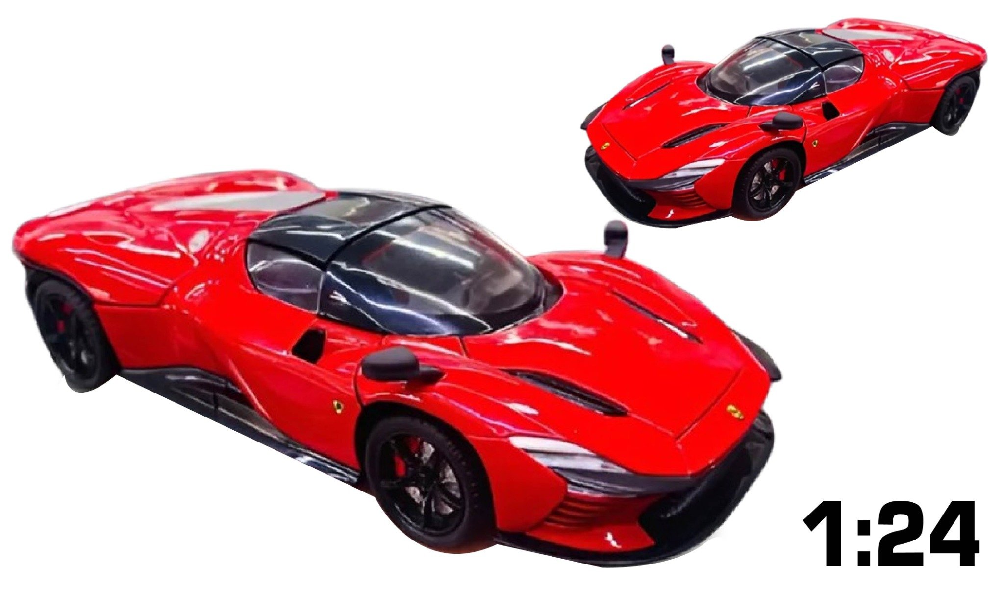  Mô hình xe Ferrari Daytona Sp3 full open - tháo mui được có âm thanh - đèn tỉ lệ 1:22 Jiaye model VB24415 