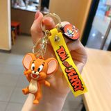  Móc khóa nhựa dẻo - silicon mèo và chuột Tom & Jerry MK026 