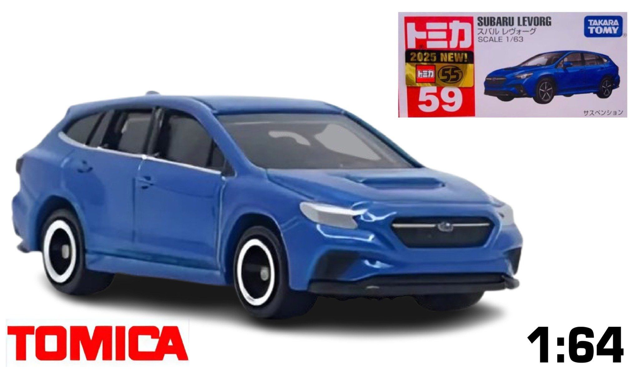 Mô hình xe Subaru Levorg Box No.59-8 tỉ lệ 1:63 Tomica 917120 