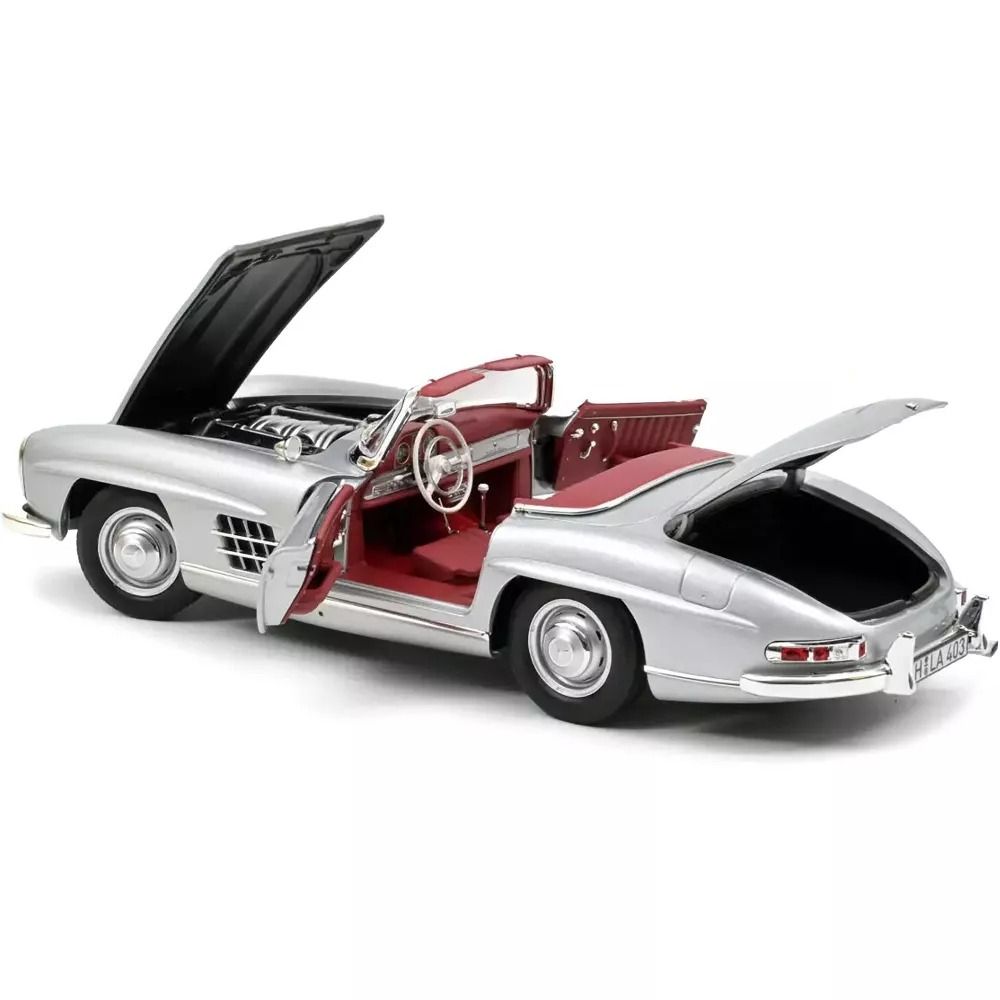  Mô hình xe Mercedes Benz 300SL 1957 mui trần Silver 1:18 Norev OT067 