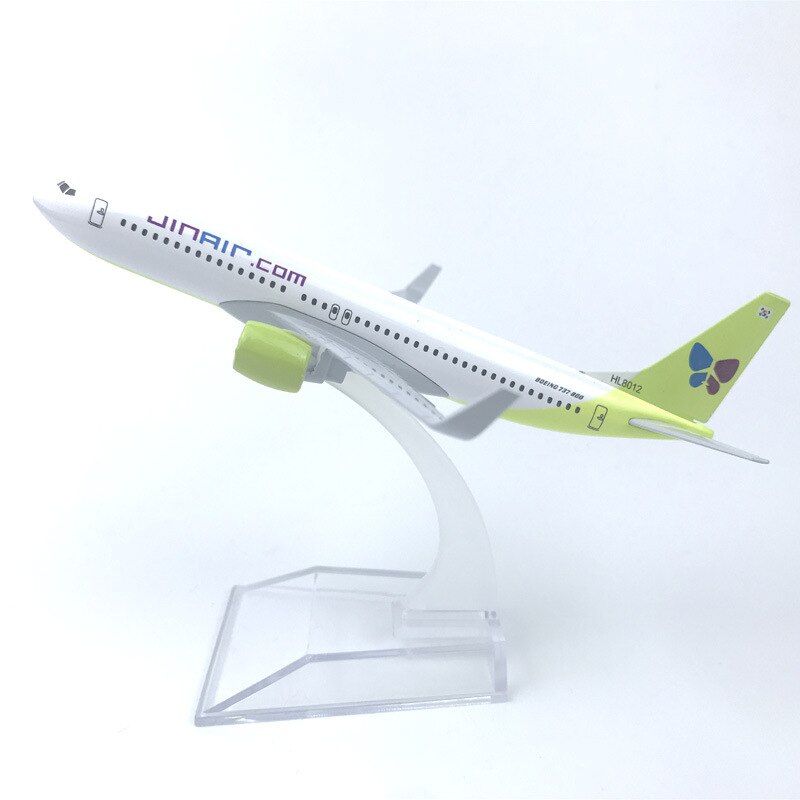 Mô hình máy bay Hàn Quốc Jin Air.com Boeing B737 16cm MB16041