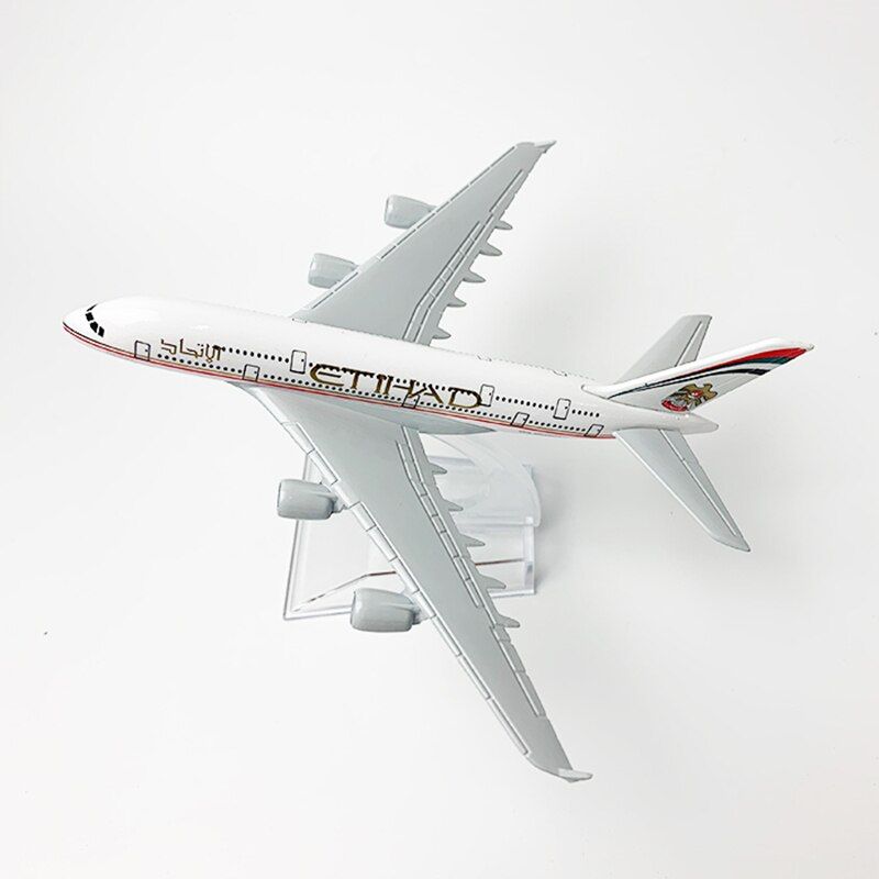  Mô hình máy bay Abu Dhabi ETIHAD Airbus A380 16cm MB16103 