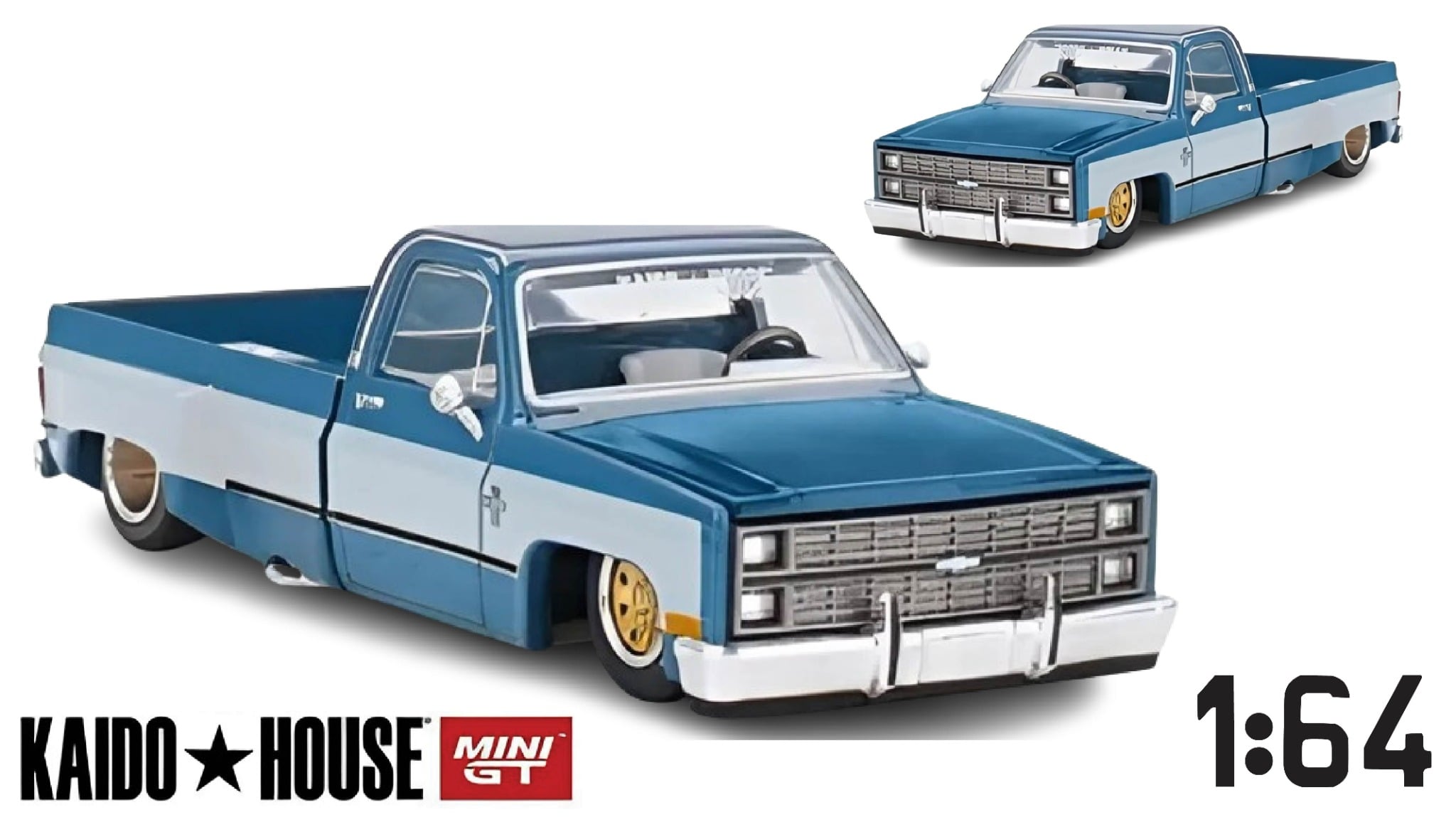  Mô hình xe Chevrolet Silverado Dually Vintage Spec V1 tỉ lệ 1:64 Kaido House KHMG192 