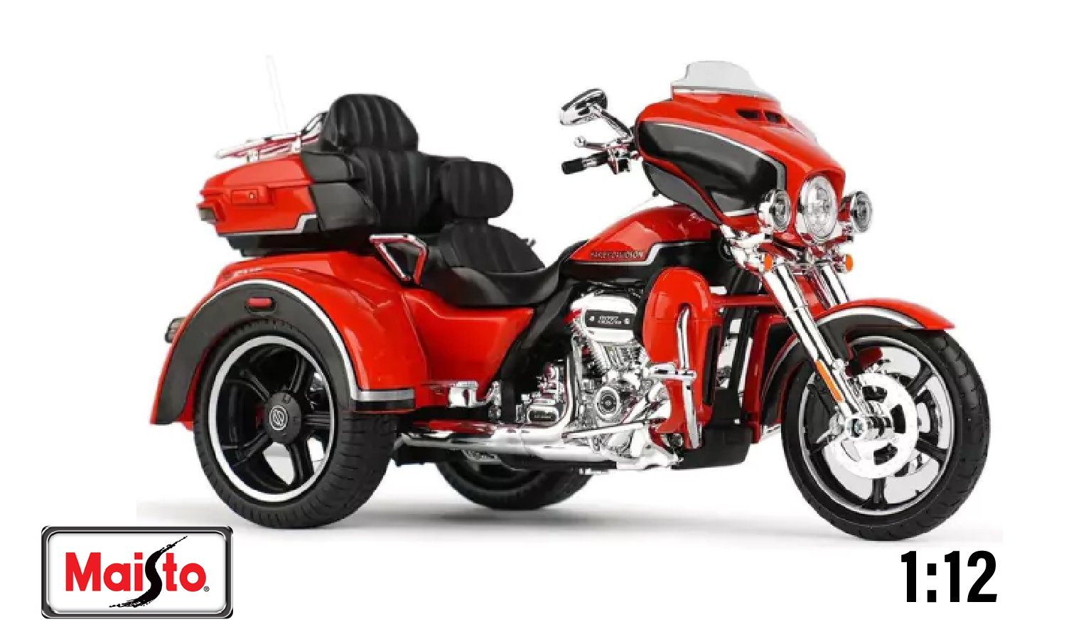  Mô hình xe Harley Davidson CVO TRI GLIDE 2021 Met Orange 1:12 Maisto 32337 OG MT014 