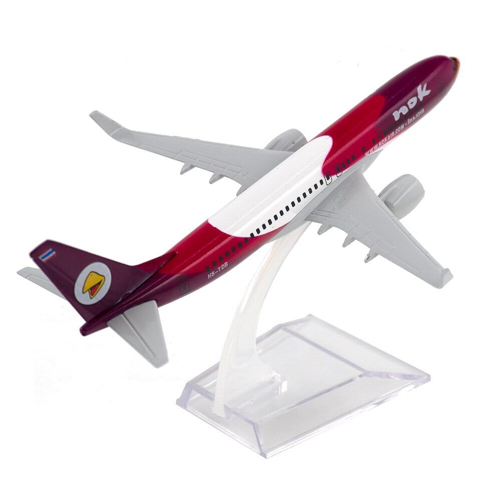  Mô hình máy bay Thailand Nok Boeing B737 HS-DJJ Red 16cm MB16055 