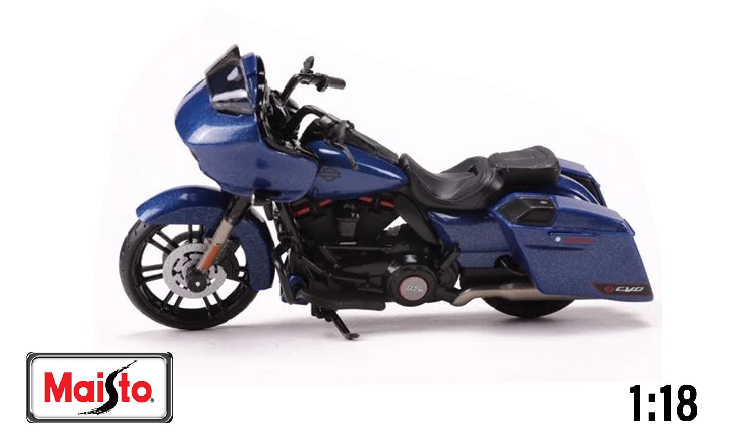  Mô hình Harley Davidson 2022 CVO Road Glide blue 1:18 Maisto MT017 