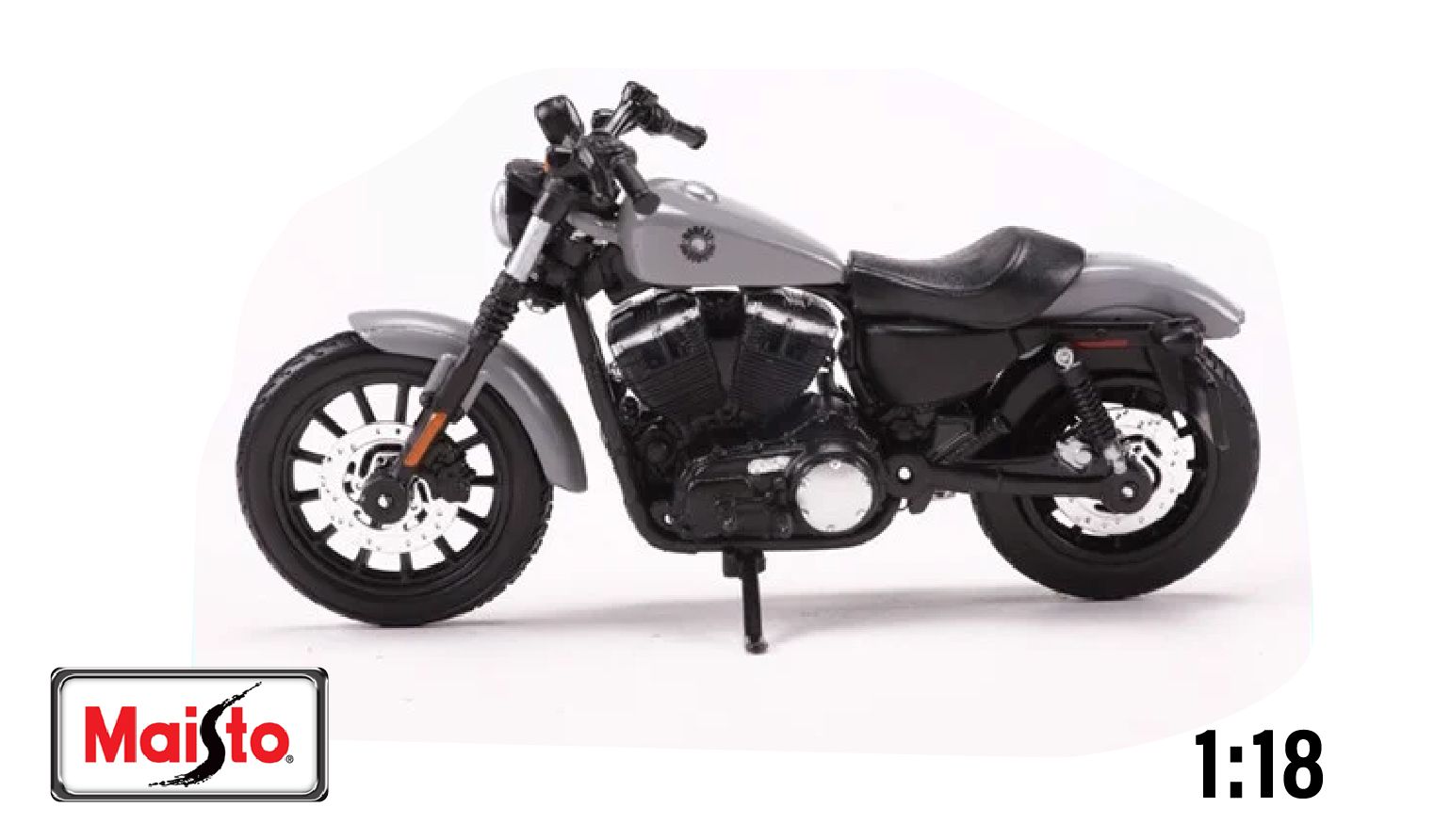  Mô hình Harley Davidson 2022 Sportster Iron 883 grey 1:18 Maisto MT018 