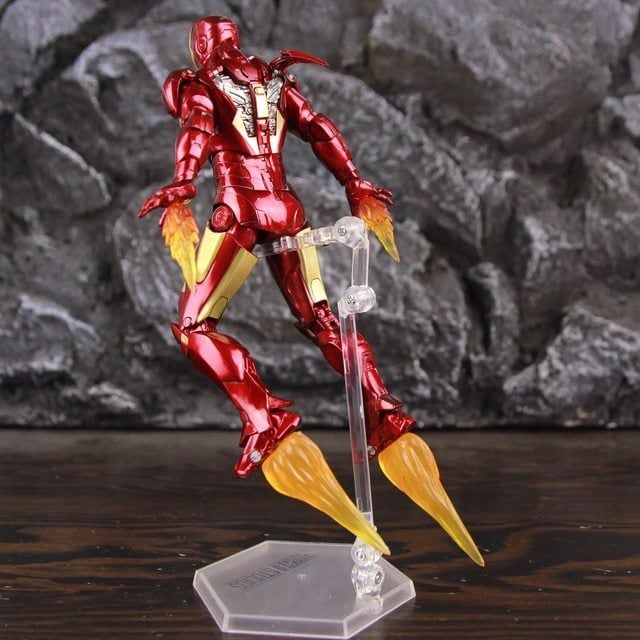  Mô hình nhân vật Marvel Iron man người sắt có đèn MK4 Mark IV Avengers SHF tỉ lệ 1:10 18CM ZD Toys FG263 