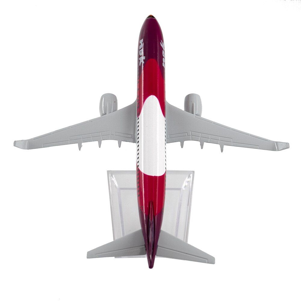  Mô hình máy bay Thailand Nok Boeing B737 HS-DJJ Red 16cm MB16055 