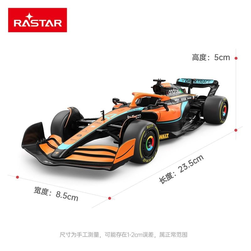  Mô hình xe đua F1 McLaren MCL36 2022 #3 - #4 Hybrid 1:24 Rastar có bản quyền OT357 