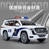  Mô hình xe Toyota Prado Police có đèn có âm thanh tỉ lệ 1:24 Jinlifang OT362 