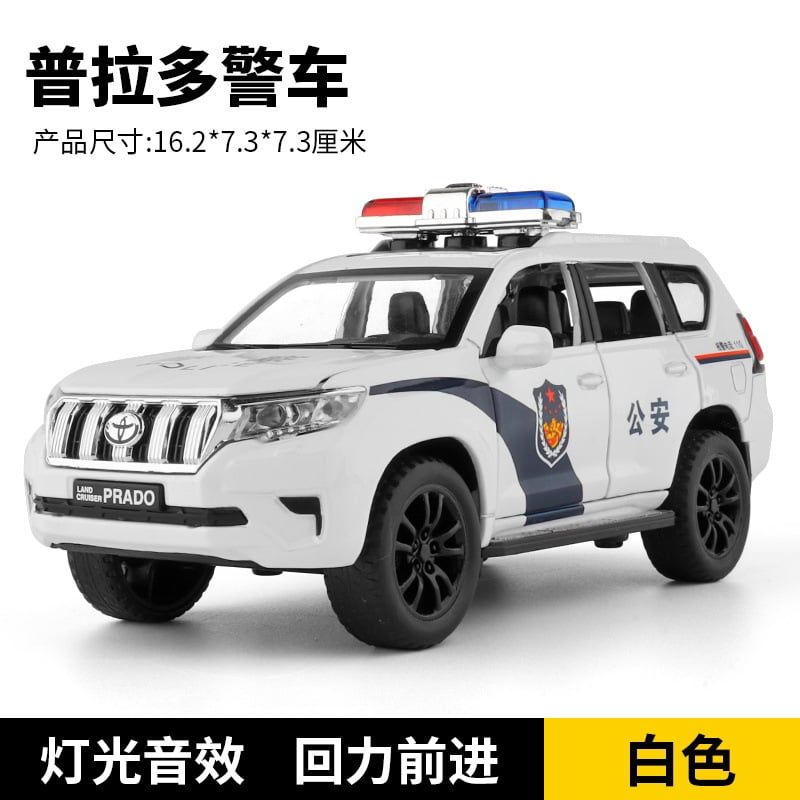  Mô hình xe Toyota Prado police có đèn có âm thanh tỉ lệ 1:32 Alloy OT360 