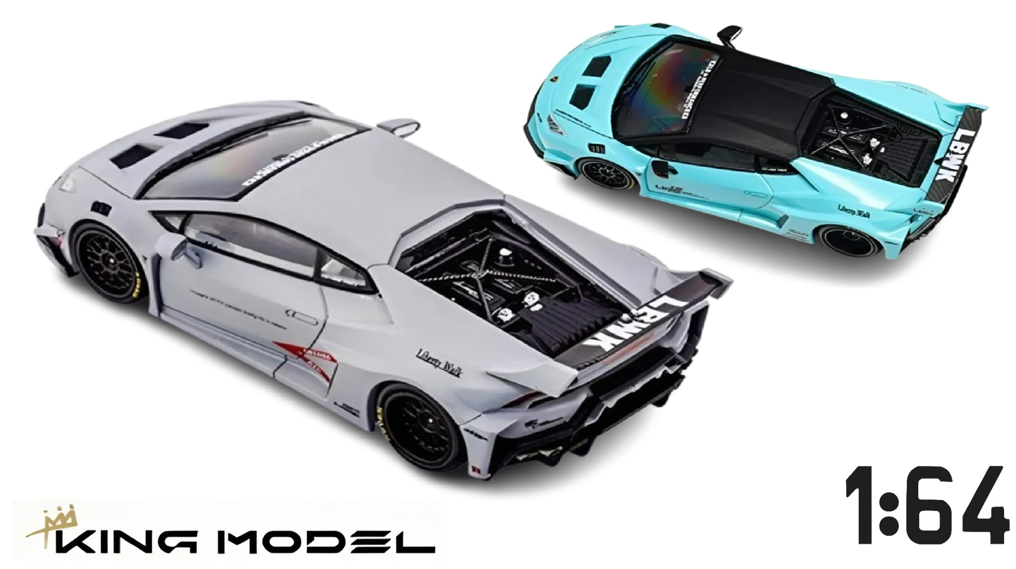  Mô hình xe Lamborghini Huracan GT EVO Liberty Walk LBWK tỉ lệ 1:64 King model OT64294 