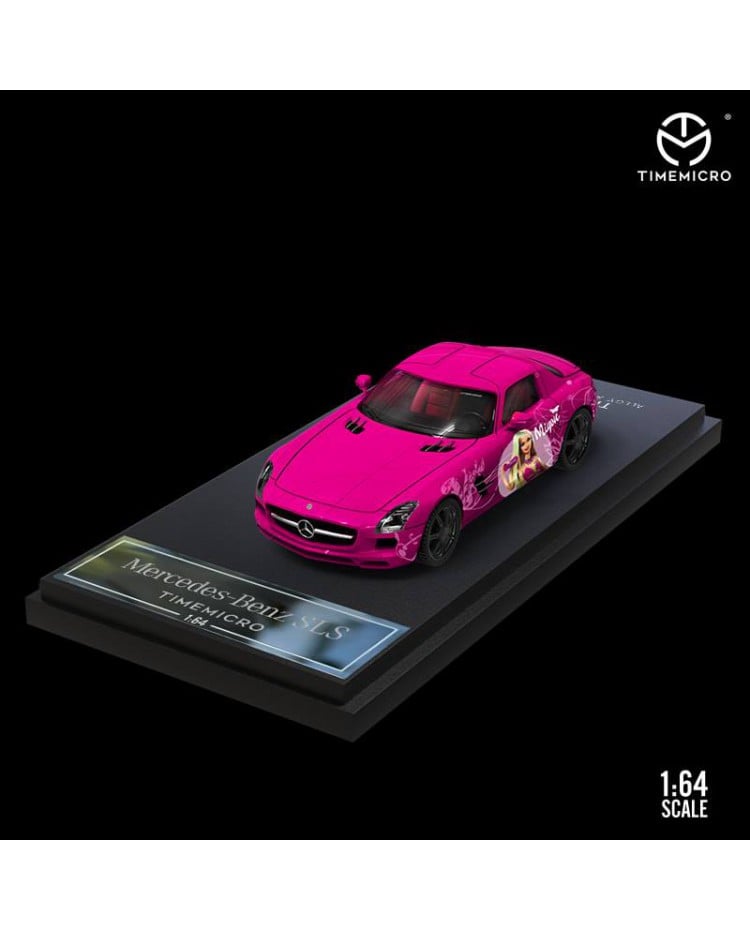  Mô hình xe Mercedes Benz SLS pink tỉ lệ 1:64 Time micro 