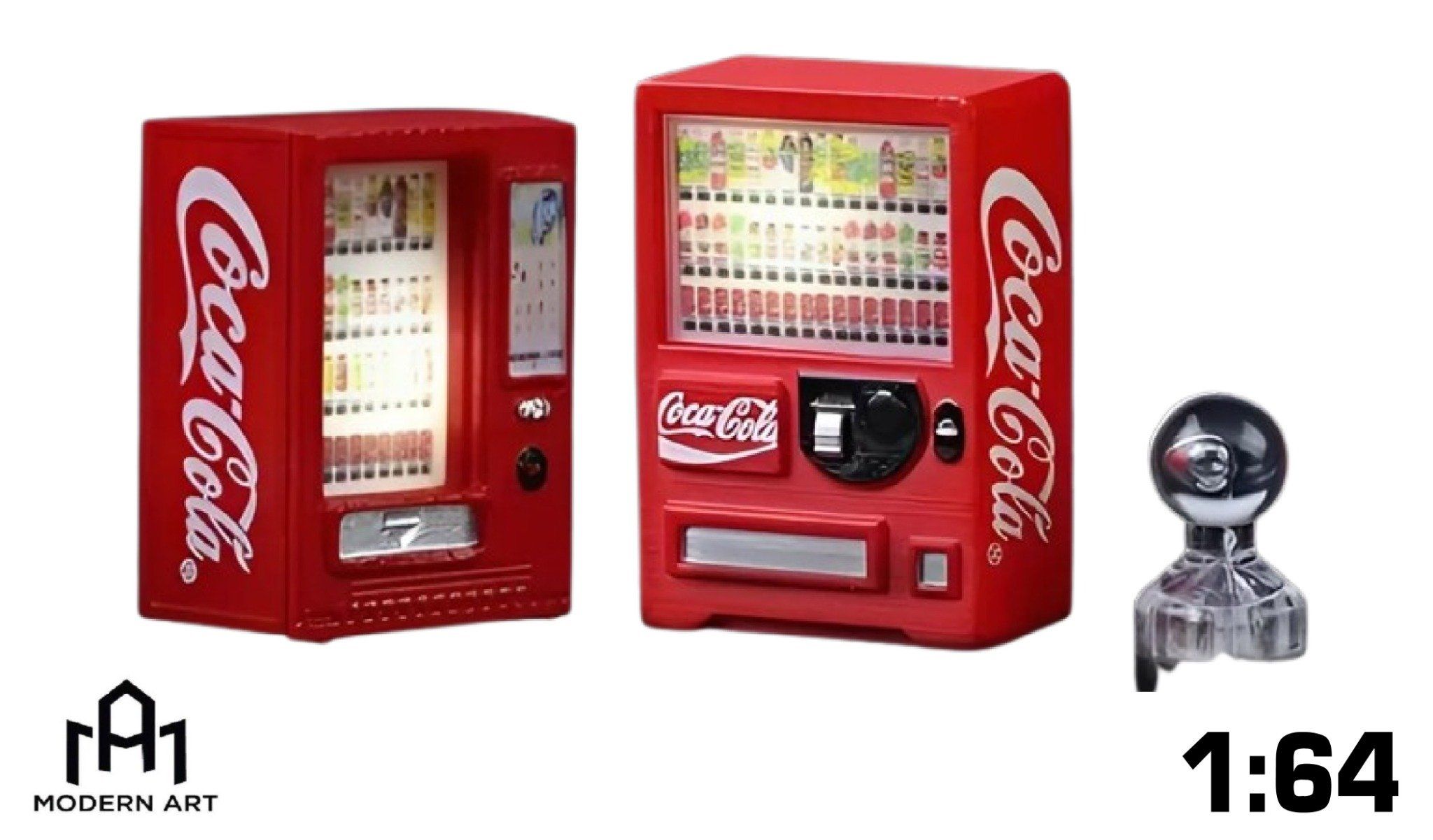  Mô hình trưng bày máy bán nước tự động Coca Cola Set có đèn tỉ lệ 1:64 MoreArt MO641047 