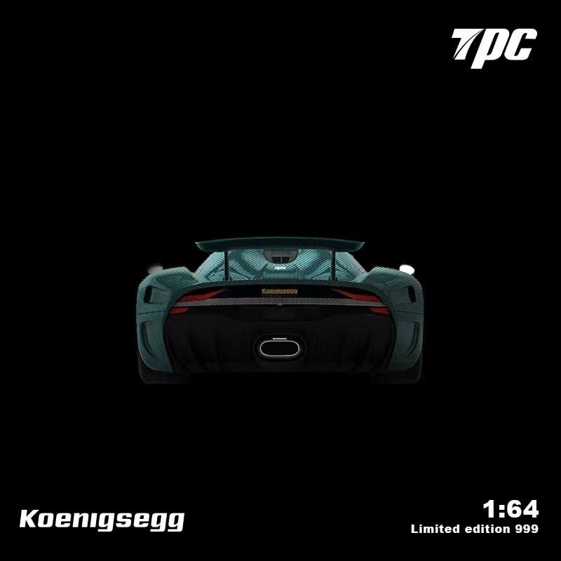  Mô hình xe Koenigsegg Regera limited edition 999pcs Green Carbon Ghost 1:64 TPC Models TPC644901 