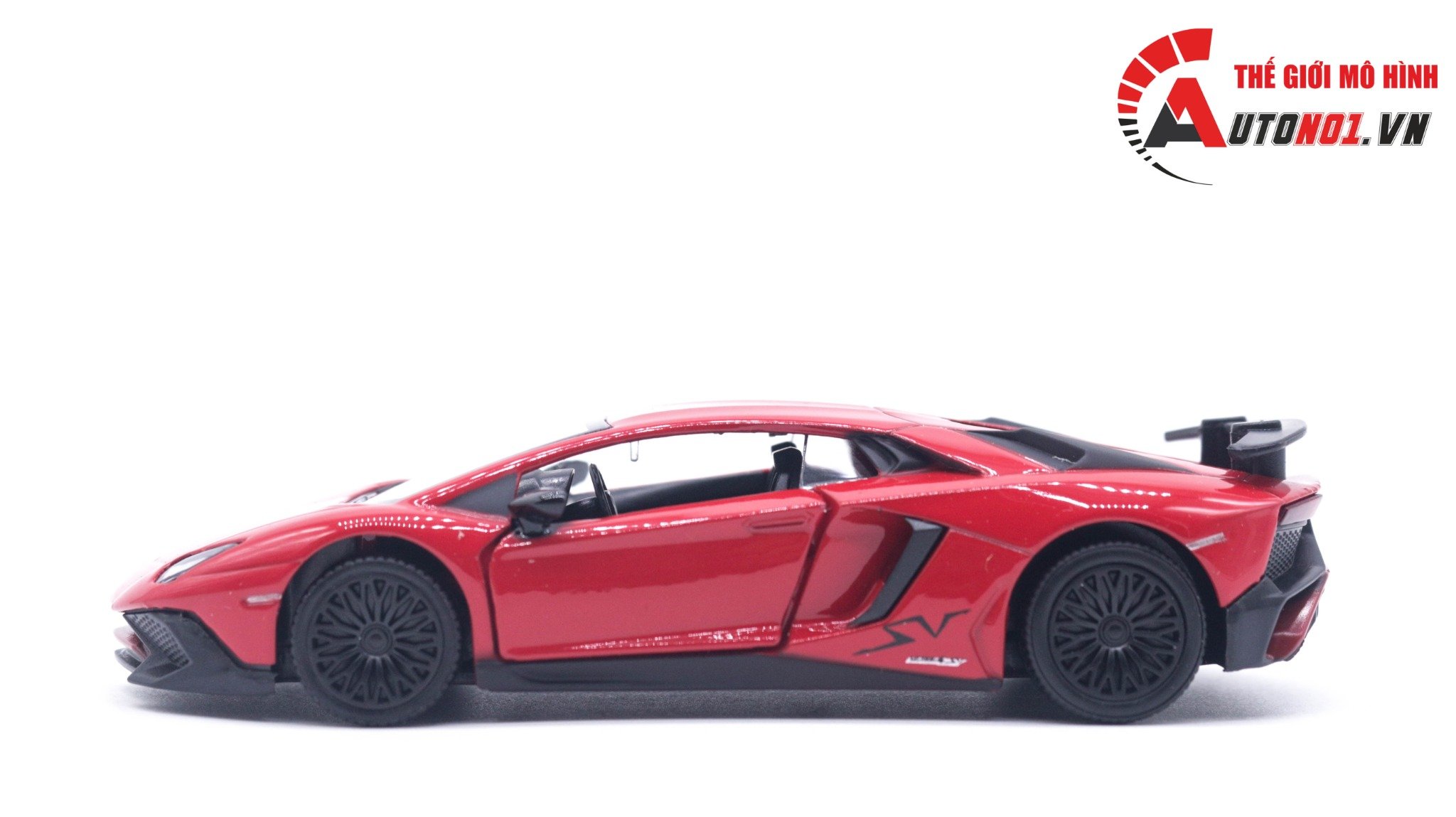  Mô hình xe Lamborghini Aventador 750-4 SV coupe red 1:36 Alloy 7609 