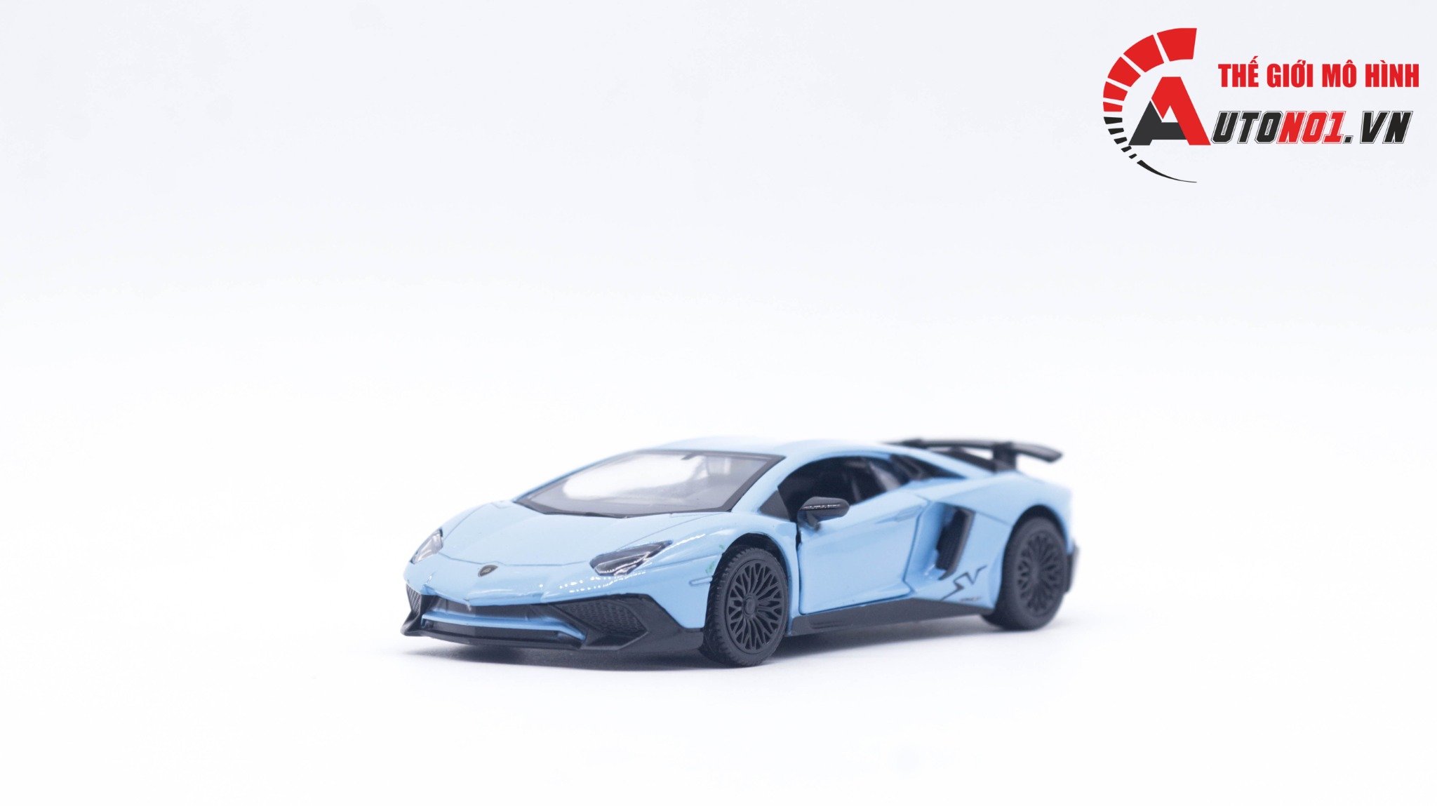  Mô hình xe Lamborghini Aventador 750-4 SV coupe blue 1:36 Alloy 7608 