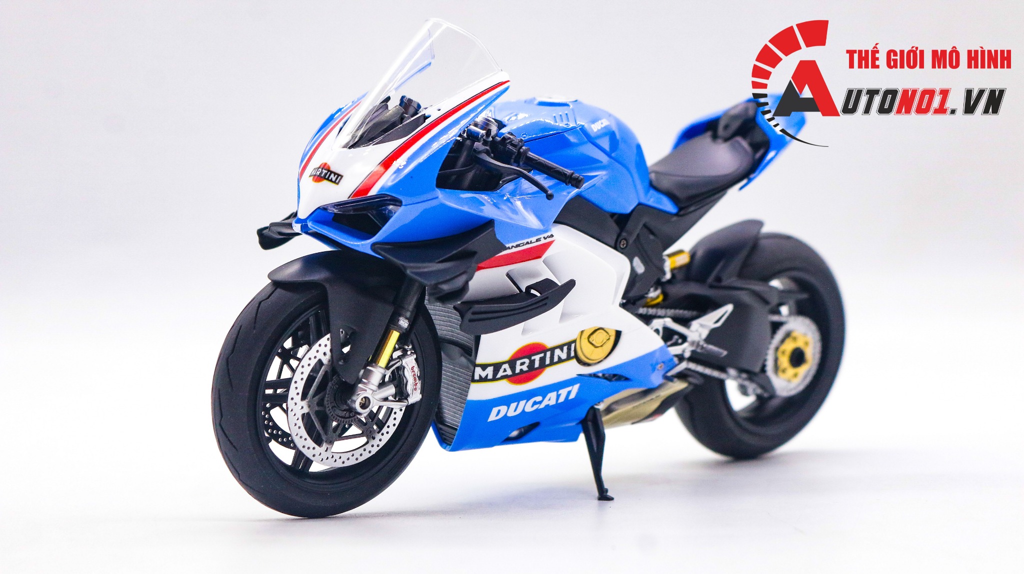  Mô hình xe cao cấp Ducati Panigales V4 Martini độ nồi khô tỉ lệ 1:12 Tamiya D234G 