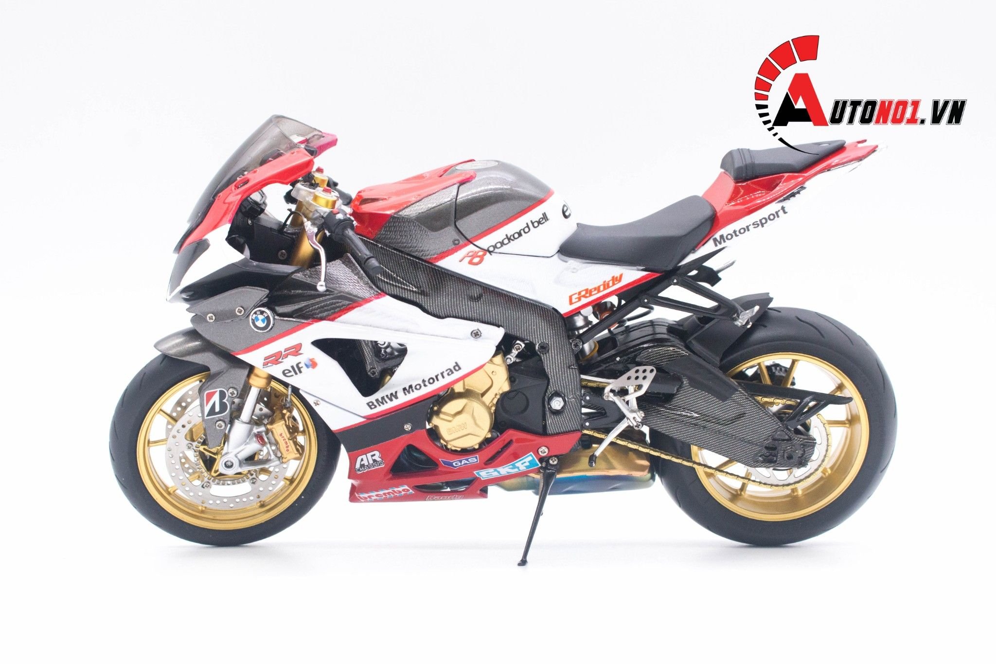  MÔ HÌNH XE ĐỘ BMW S1000RR CUSTOM CARBON AUTONO1 1:10 SCHUCO 