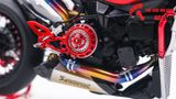  Mô hình xe cao cấp Ducati 1199 Panigale Cafe Racer Grey Red cao cấp nồi khô ghi đông mâm căm 1:12 Tamiya D201 